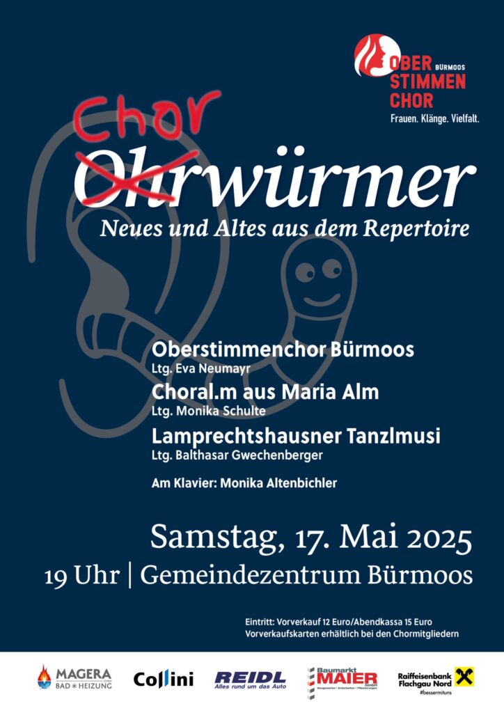 Konzertplakat, Ohr- bzw. Chorwürmer